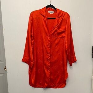 Red Satin Sleep Shirt